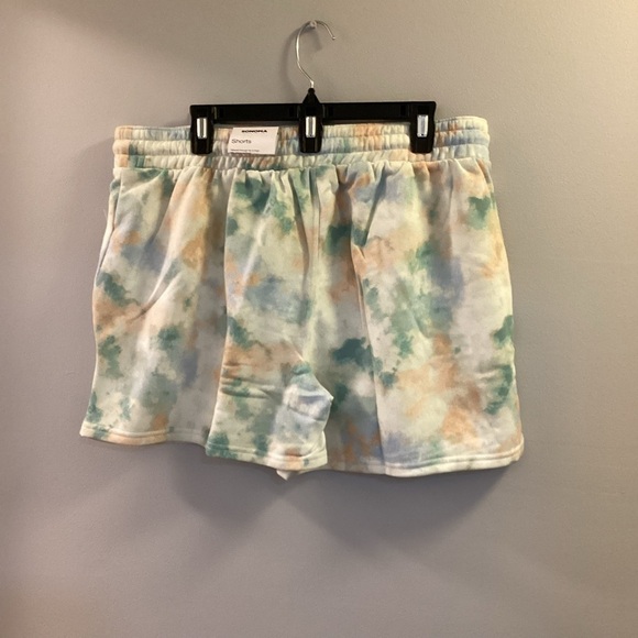 SONOMA fleece shorts woman’s size OX color called green blue cloud NWT p… - Picture 8 of 16